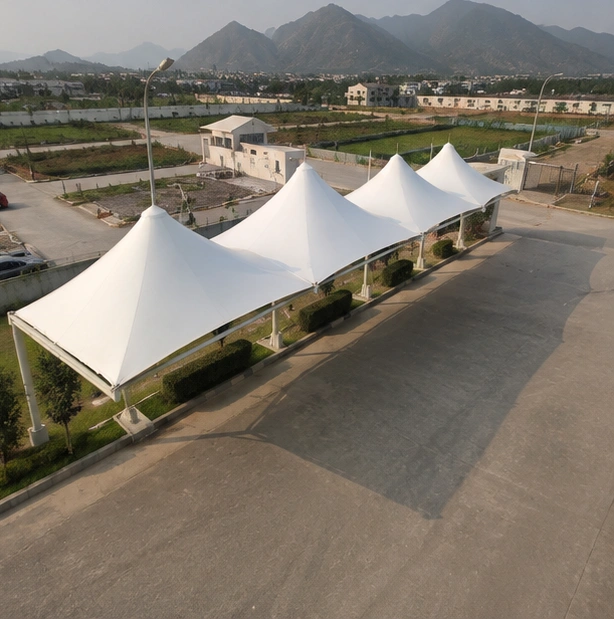 Minda Projects Ltd tensile structure, Ekra Decor &mdash; photograph 5